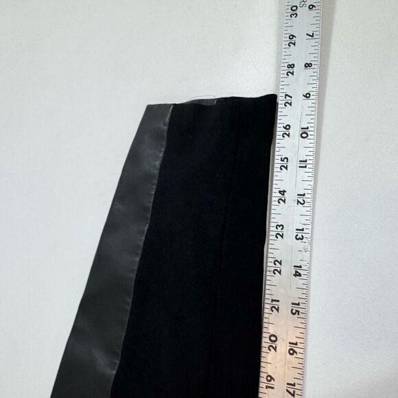 Classiques Entier Pants Womens 10 Lamb Leather Panels Black Skinny Moto - Picture 5 of 9